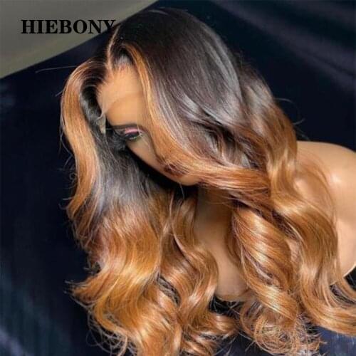 Highlight 1b27 Lace Front Human Hair Wigs with Baby Hair Brazilian Loose Wave 13x6 Highlight Wavy Lace Front Wigs Bleached Knots