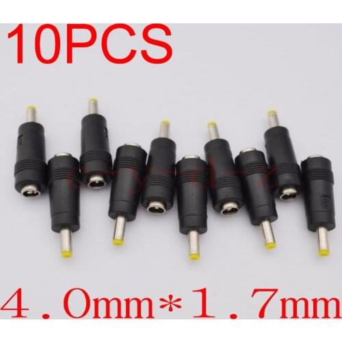 10pcs/lot High quality 5.5mm x2.1mm female to 4.0mm x 1.7mm male AC DC Power Connector Adapter