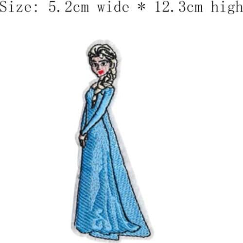 Free shipping Elsa Frozen princess 12.3cm high embroidery patch iron on sew on emblemas for DIY clothing sleeve left chest