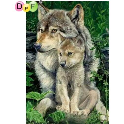 DPF DIY The size of the Wolf 5D diamond embroidery crafts diamond painting cross stitch home decor diamond mosaic full square