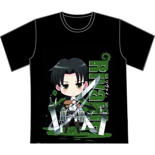 Japanese Attack on Titan Rivaille Summer style T-Shirt Anime T shirt Fashion Men Women Clothes Casual Short Sleeve Tshirt Tops