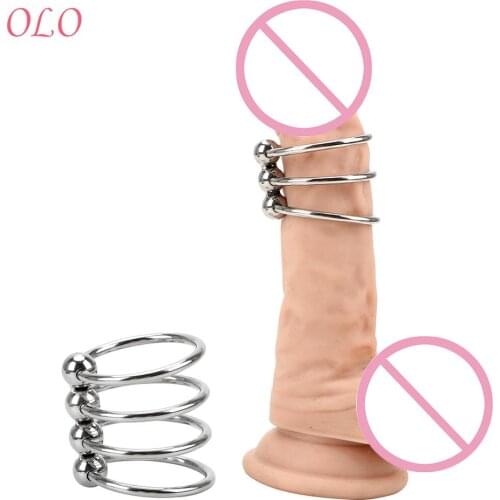 Cock Rings Foreskin Resistance Ring Penis Ring 30/33/35mm Stainless Steel Delay Training Ring Delayed Ejaculation