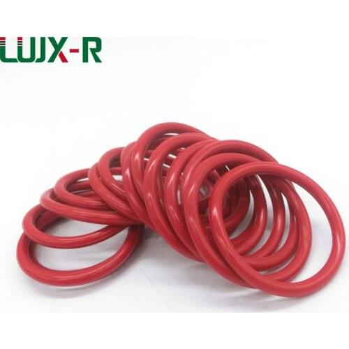 LUJX-R O Ring Seal 2.4mm Red Silicone O-ring Gasket Sealing VMQ Orings Washer OD46/50/52/58/62/68/70mm Watertightness Ring