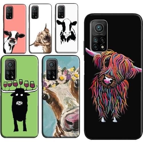 Cute Cartoon Cow Phone Case For POCO X3 Pro M3 F2 F3 Cover For Xiaomi Mi 11 Ultra 9T 10T Pro Note 10 Lite