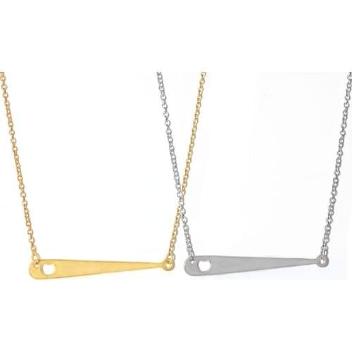 New Personalized Baseball Necklace Baseball Bat Bar Charm Pendants I Love Sports Jewelry