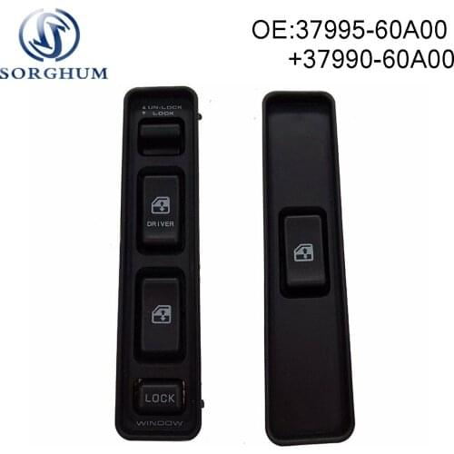 2pcs 37990-60A00 37995-60A00 Front Driver and Passenger Side Electric Window Master Switch For Suzuki Vitara 1992-1998