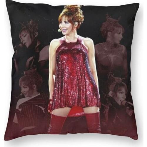 Custom Mylene Farmer Square Throw Pillow Case Home Decorative 3D Two Side Printing French Singer Cushion Cover for Car