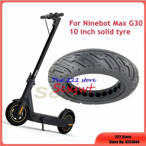 Durable Scooter Tyre Anti-Explosion Tire 10 Inch Solid Tyre 10x2.50M for Ninebot Max G30 Electric Scooter Front Rear Wheel