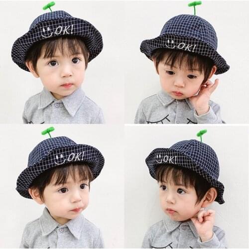 Sun Protection Fisherman Hat Kids New Fashion Casual Fisherman Hat Hunting Fishing Bucket Hat Cap Smile Face