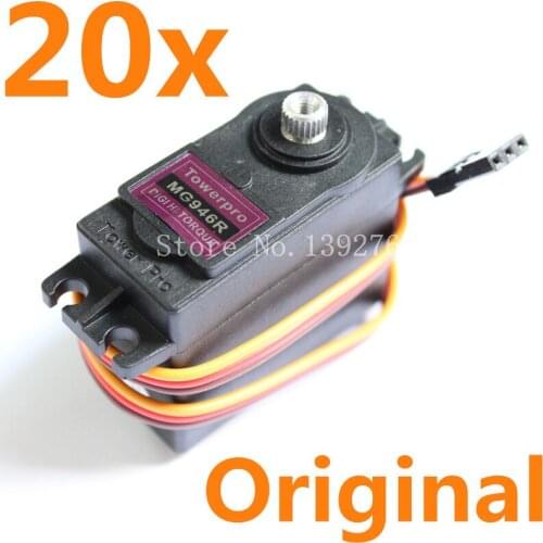 20 Units Original TowerPro Servo MG946R Metal Gear Torque13kg Upgraded MG945 For RC Car Robot Boat Heli DIY rc helicopter