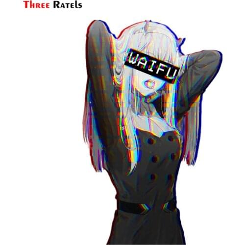 Three Ratels FC439-B Japan Anime DARLING in the FRANXX Hiro ZERO TWO ICHIGO Waterproof Notebook Car Sticker