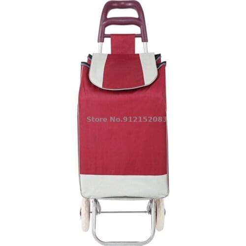 Aluminum Alloy Ultra-light Portable Hand Push And Drag Luggage For The Elderly To Climb Stairs To Buy Food Trolley Shopping Cart