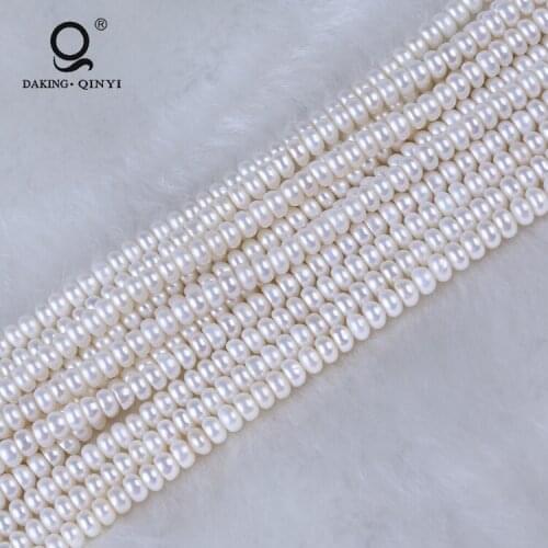 Daking Jewelry AAA 5-5.5mm Thin Button Shape Natural Freshwater Bulk True Pearl Price