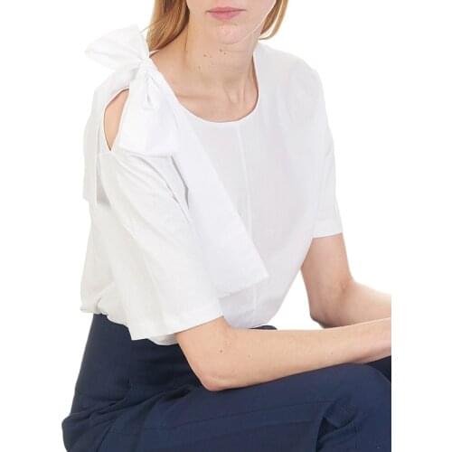 Patads French womens s s spring summer playful bow tie tie T-shirt Alexa t11040e