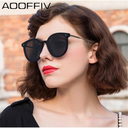 2019 luxury brand Vintage oval sunglasses women men Sun Glasses Shades Female Nail Decoration womens sunglasses UV400 Sunglass