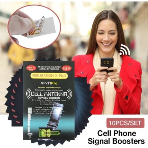 10PCS Cell Phone Signal Enhancement Sticker Network Amplifier Booster,GEN-X / SP11 Pro,Outdoor Portable Antenna Generation
