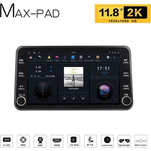11.8 Inch MAX-PAD For 2011-2017 Jeep Wrangler Streaming Media Navigation 4K HD Video Playing Screen PX6 Car Multimedia Player