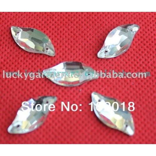 3073# 10*20mm Mermaid shape sew-on rhinestone crystal beads hot sell freeshipping high quality