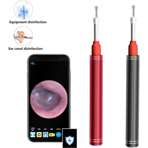 Wireless WiFi Earpick Smart Visual Ear Sticks Endoscope LED Flash Ear Cleaner Spoon Mini Camera Otoscope Ear Cleaning Tool