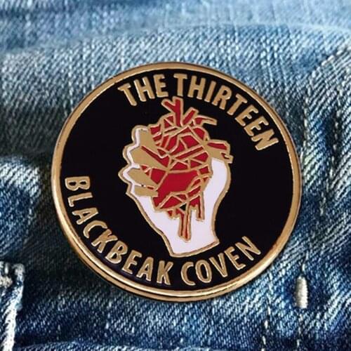 Blackbeak Coven the Thirteen Sarah Brooch Pins Enamel Metal Badges Lapel Pin Brooches Jackets Fashion Jewelry Accessories