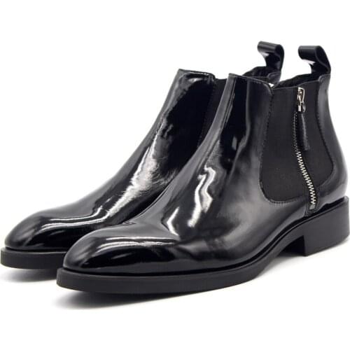 Fashion Men Boots Winter Genuine Leather Ankle boots breathable High Quality Black short casual Boots Mens Boots