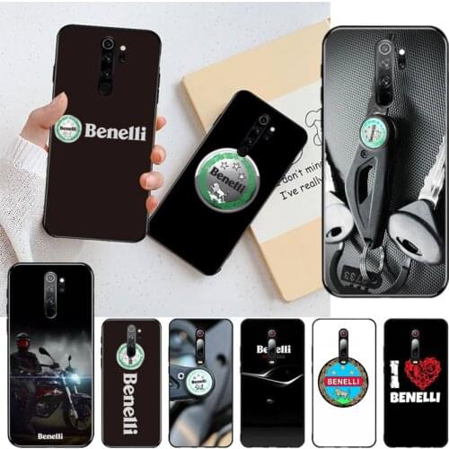 CUTEWANAN Motorcycle benelli Logo Soft Silicone Black Phone Case for Redmi Note 8 8A 8T 7 6 6A 5 5A 4 4X 4A Go Pro