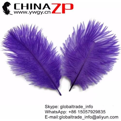 CHINAZP Factory 200pcs/lot 15-20cm(6-8inch) Length Halloween Costumes Decorations Dyed Purple Ostrich Small Confetti Feathers