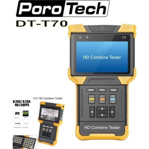 DT-T70 CCTV Tester 1080P IP Analog Camera Testing 4 Inch IPC(H.264/ H.265/ 4K)+TDR HD Combine Camera