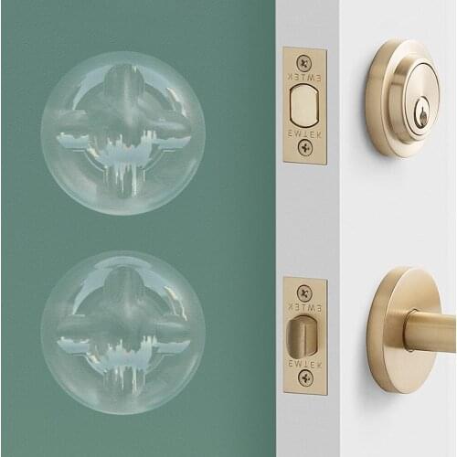 6pcs/Box Punch-Free Door Stops Anti-Collision Silicone Door Stopper Creative Wall Protector Doorknobs Guard Furniture Fittings