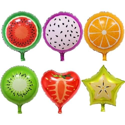 Fruit Balloon Vegetable Shaped Balloon Baby Birthday Party Decoration Balloon Floating Aluminum Film Balloon Wholesale