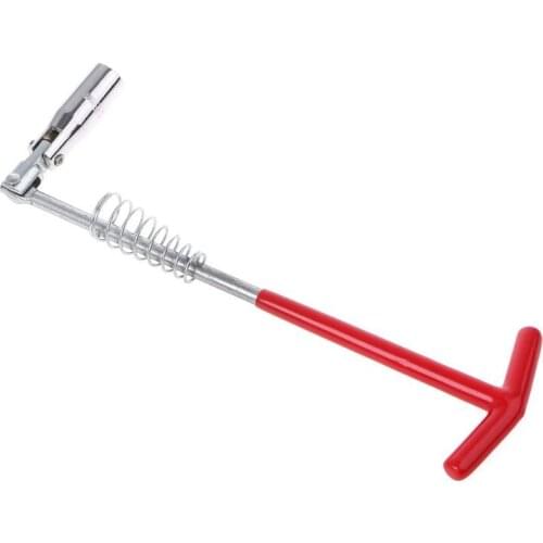 16mm/0.6" Spark Plug Removal Tool T-Bar T-Handle Flexible Spanner Socket Wrench