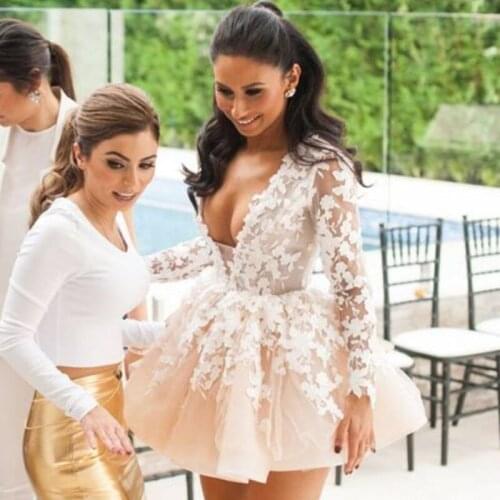 Prom Cocktail Homecoming Evening Dresses 2020 Womans Party Night Celebrity Dresses Plus Size Short Dubai Arabic Formal Dress