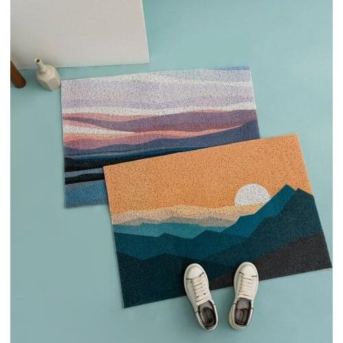 PVC Door Mat Carpet Bedroom Bathroom Living Room Hallway Entrance Doormat Can Be Cut Custom Size Non-slip Home Floor Mats Carpet