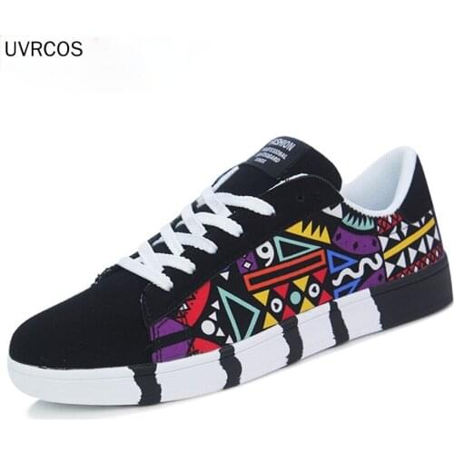 New Men Sneakers Casual Shoes Men Lovers Printing Fashion Flat Tenis Masculino Vulcanized Shoes