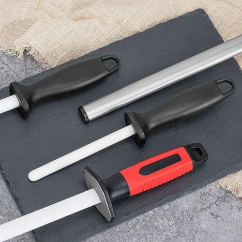 Kitchen Quality Diamond Knife Sharpening Rod Steel Sharpener Stone Tool Ceramic(zirconia) Rod Knife Sharpener Grit 200#400#1000