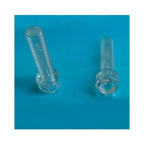 M6 x 8mm Hex Socket Cap Head Acrylic Screw Polycarbonate Bolt Hexagonal Clear 30Pcs