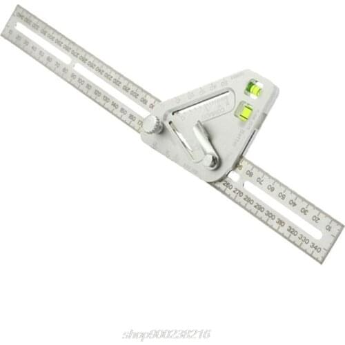 Multifunctional Triangle Angle Ruler Level Protractor Aluminum Alloy High Accuracy Woodworking Carpentry Measur J21 21 Dropship