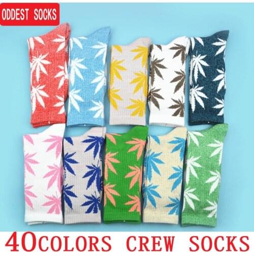 MOQ10pairs Hot weed Crew Socks Weed Skateboard hiphop socks Leaf Maple Leaves Stockings Cotton man women Unisex Plantlife Socks