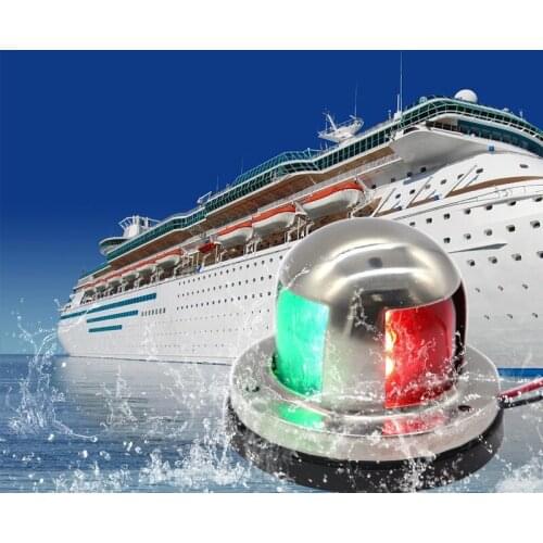 1Pc 12V 5W Stainless Steel Marine Indicator Light Sailing Signal Light LED Navigation Light for Boat Yacht Ship Accessories