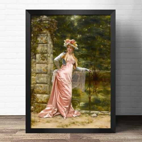 Elegant court lady people Arts Needlework 14CT Canvas Unprinted Handmade Embroidery Cross Stitch Kits DIY Home Decor