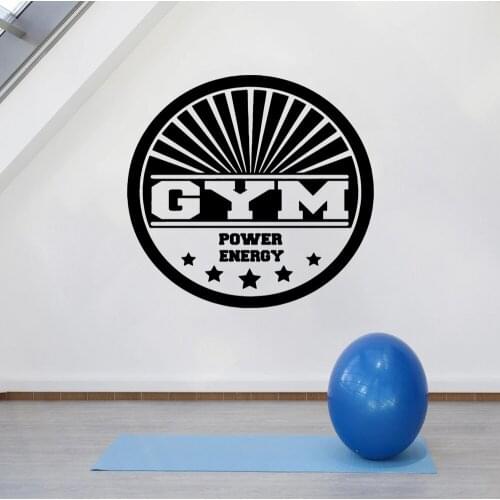 NEW GYM Home Decor Wall Stickers Decor Living Room Bedroom Removable Removable Decor Wall Decals