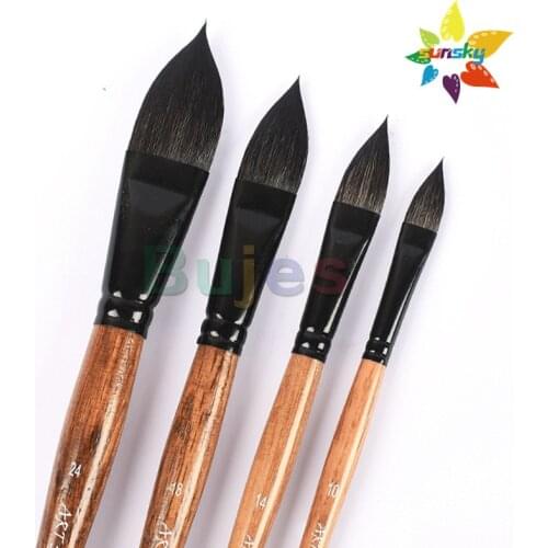 Original Artsecret 777SQ OVAL Squirrel hair Cat tongue shaped Watercolor brush Round head Pointed tip professional brush