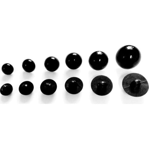 100pcs Small Buttons Black Plastic For Baby Clothing Sweater Accessories Sewing 9mm 11mm 13mm 15mm Pearl Scrapbooking Decoration