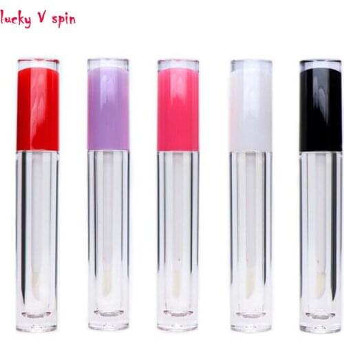 10/20/30/50/100PCS 5ml Empty Lip Gloss Tube Plastic Lipgloss Bottle Container mixede Cap Cylinder Small Lipgloss