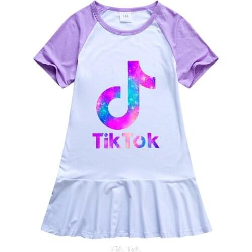 Tik Tok Girl Leisure Dress New Summer Kid Girls Dress Fashion Children Party Suits Butterfly Costume Children Clothing