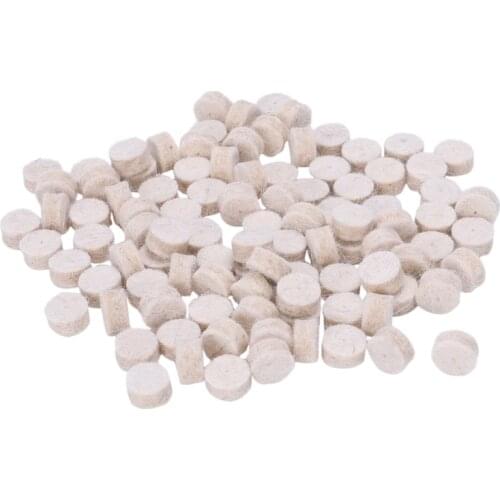 100pcs Wool Felt Polishing Buffing Round Wheel Tool + 2 Shank For Dremel Rotary