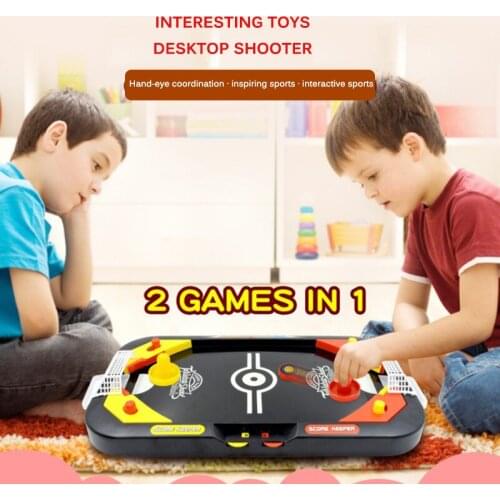 2 In 1 Puck Battle Toy Practical Intelligent Two Mode Game Leisure ChildrenS Educationa Interactive Toys Gift Hockey Table