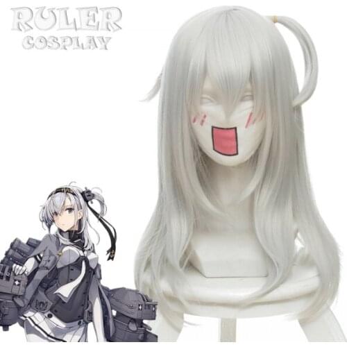 2018 Japanese Anime Kantai Collection Suzutsuki Cosplay Wig Long Straight Heat Resistant Synthetic Halloween Party Wig