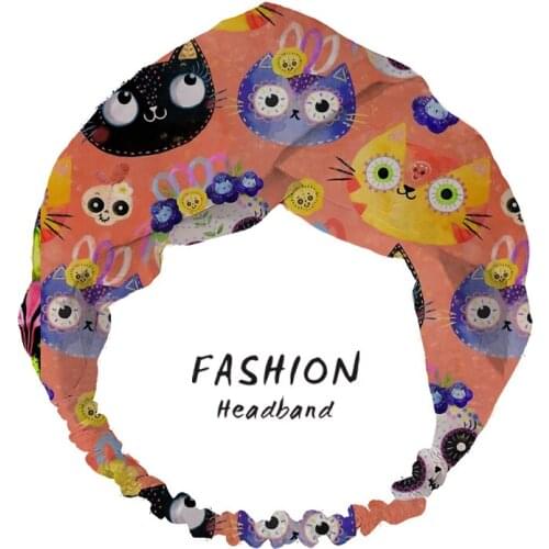 2020 Hair Accessories Cats and Skulls Women Bandanas Headbands Turban HairBands Head Wrap Women Hair Bands Hoop Hair Scrunchies