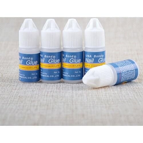 3g/bottle Nail Glue with Brush for Art Faux Ongles Tips Glitter Acrylic Decoration Gel nail art accessoires tools